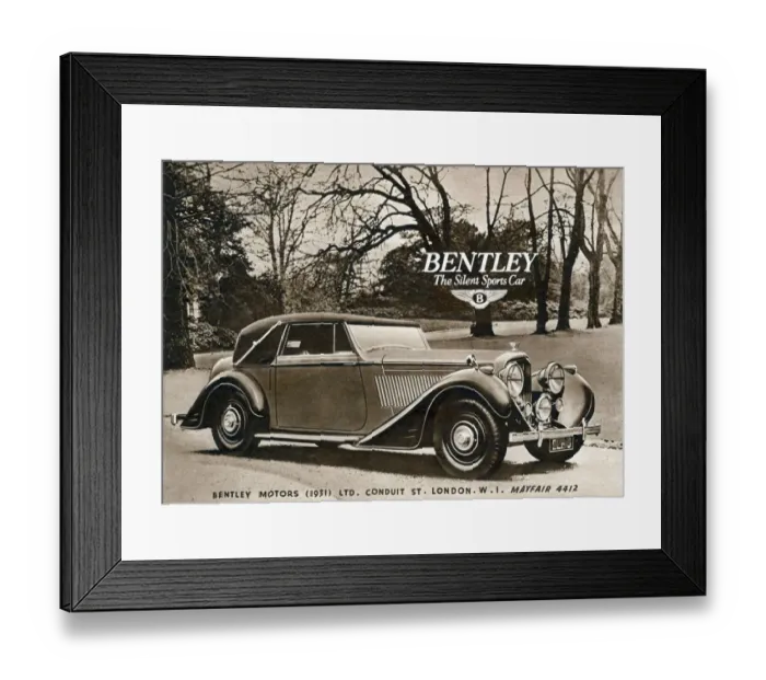 Framed Print : 1940s UK bentley sports cars Framed Print : 1940s UK bentley sports cars