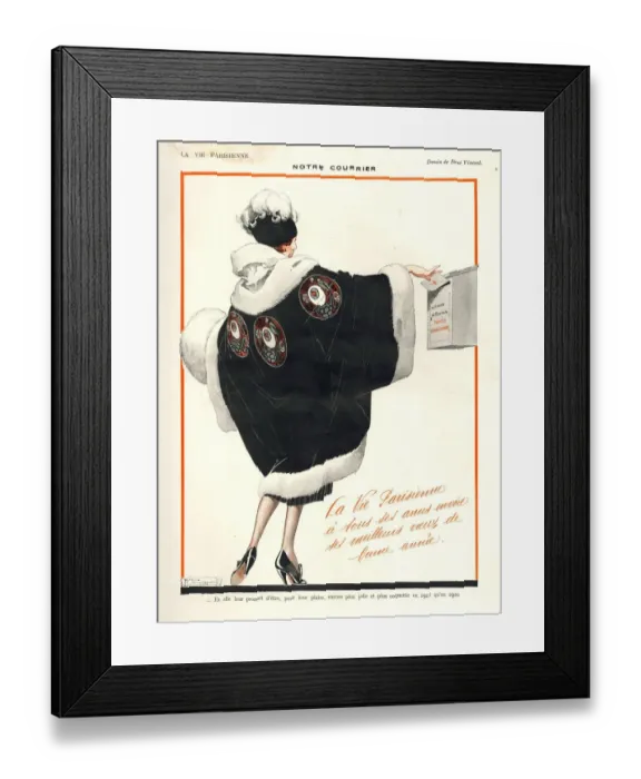 Framed Print : 1920s France La Vie Parisienne Magazine Plate
