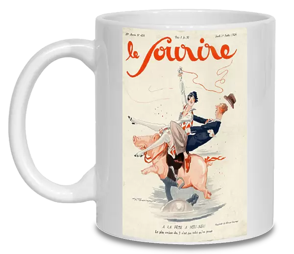 Le Sourire 1926 1920s France magazines pigs fairs fairgrounds rides illustrations