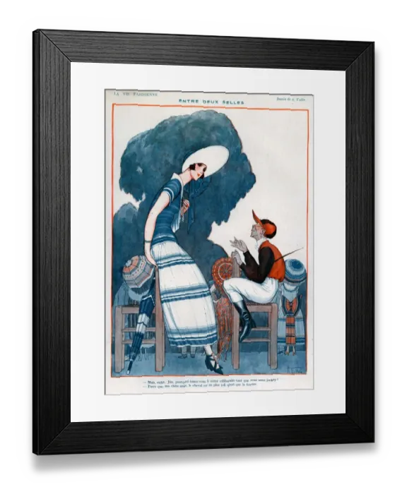 Framed Print : 1920s France La Vie Parisienne Magazine Plate Framed Print : 1920s France La Vie Parisienne Magazine Plate