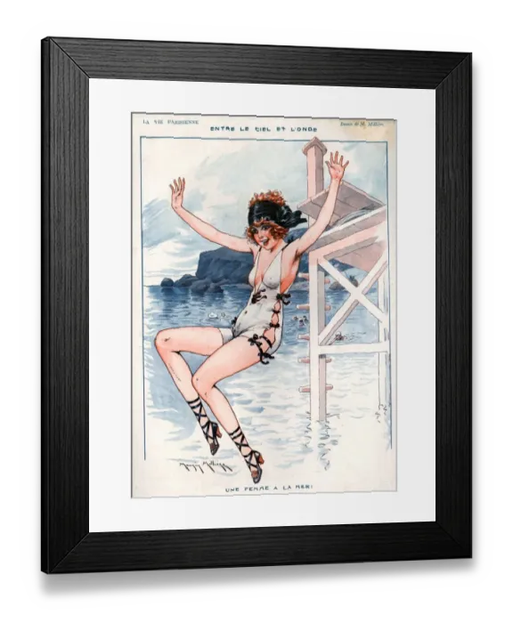 Framed Print : 1920s France La Vie Parisienne Magazine Plate Framed Print : 1920s France La Vie Parisienne Magazine Plate