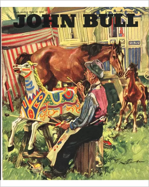 John Bull 1950s UK merry-go-rounds horses fairs magazines funfairs