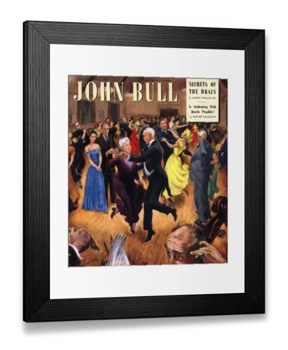 Framed Print : John Bull 1949 1940s UK ballrooms magazines Framed Print : John Bull 1949 1940s UK ballrooms magazines