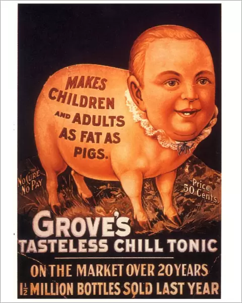 Groves 1890s USA humour groves tonic pigs fat diets