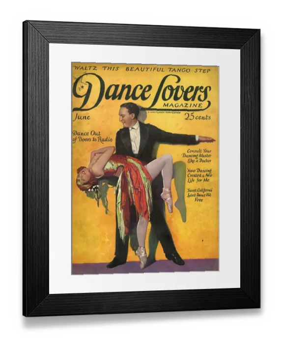 Framed Print : Dance Lovers 1920s USA mcitnt magazines Framed Print : Dance Lovers 1920s USA mcitnt magazines