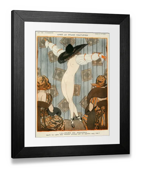 Framed Print : La Vie Parisienne 1919 1910s France A Vallee illustrations erotica fashion shows Framed Print : La Vie Parisienne 1919 1910s France A Vallee illustrations erotica fashion shows