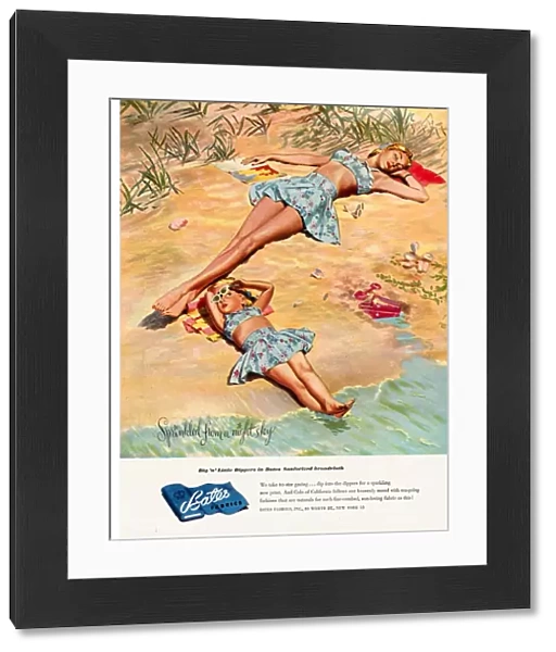 1950s USA holidays cole swimwear swim suits swimming costumes beaches seaside seaside sun mothers