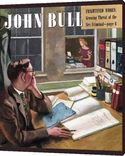 John Bull 1947 1940s UK love office situations secretaries secretary magazines