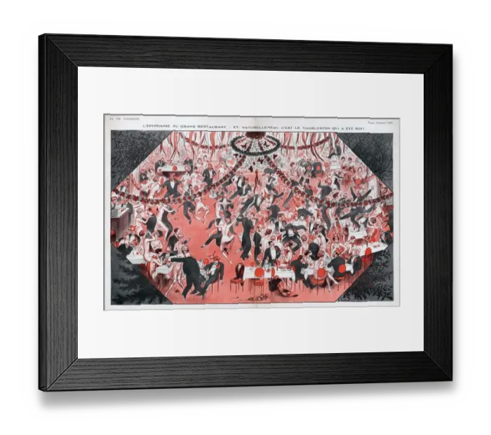 Framed Print : La Vie Parisienne 1924 1920s France Vallee dancing illustrations Framed Print : La Vie Parisienne 1924 1920s France Vallee dancing illustrations