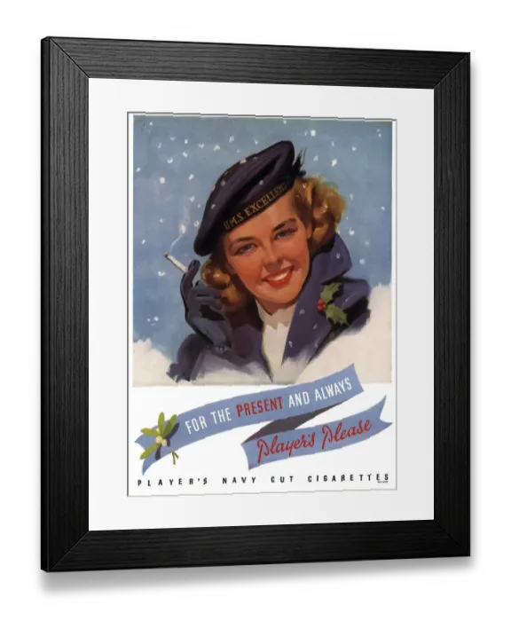 Framed Print : Players Navy Cut 1951 1950s UK cigarettes smoking Framed Print : Players Navy Cut 1951 1950s UK cigarettes smoking