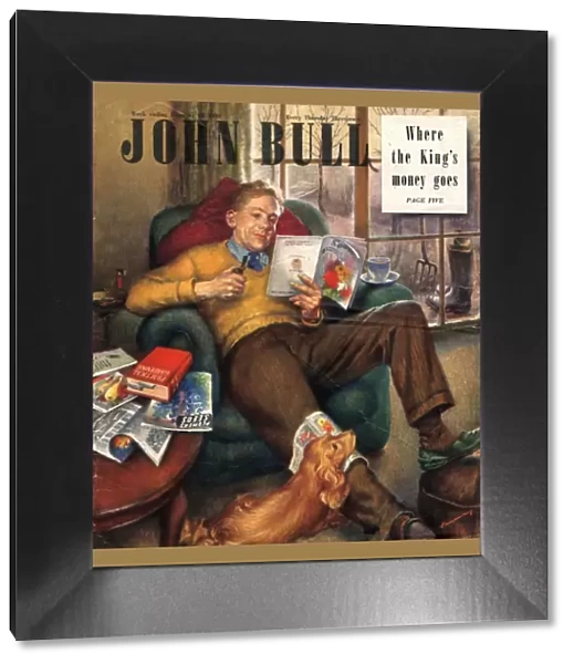 John Bull 1948 1940s UK pipes slippers dads reading dogs seeds fathers day magazines
