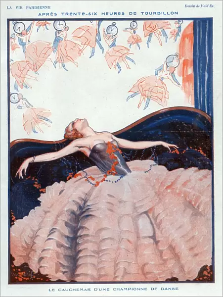 La Vie Parisienne 1923 1920s France Valdes illustrations womens dresses dreaming