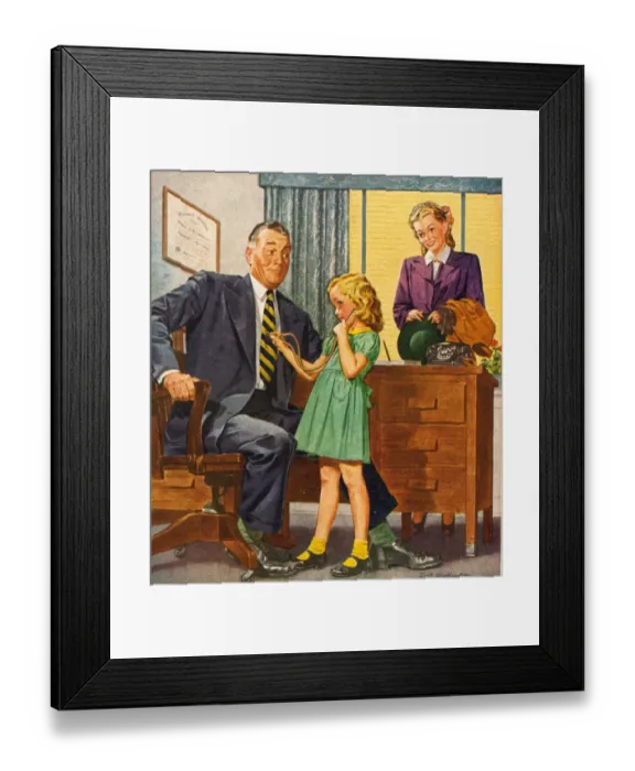 Framed Print : Parke Davis and Co 1940s USA nursing medical
