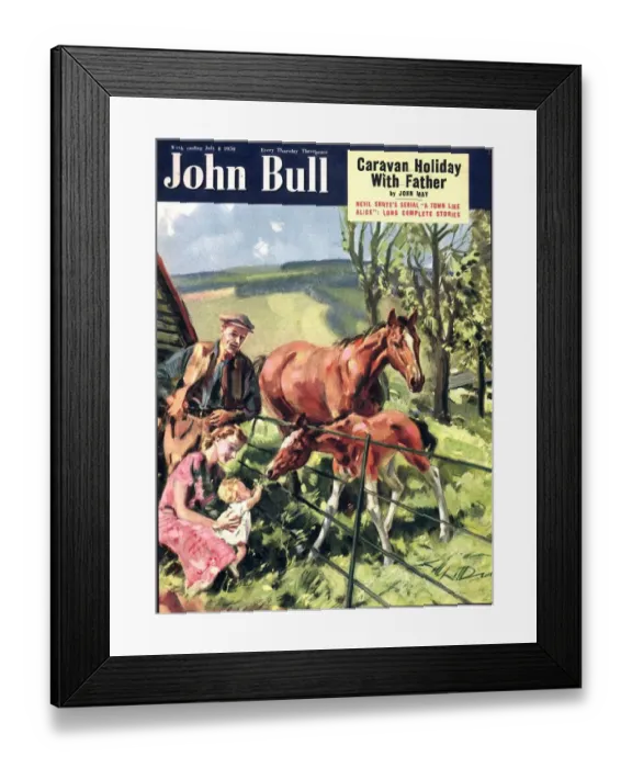 Framed Print : John Bull 1950 1950s UK horses pets foals magazines Framed Print : John Bull 1950 1950s UK horses pets foals magazines