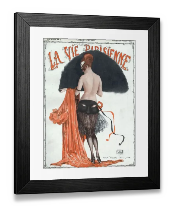 Framed Print : La vie Parisienne 1920 1920s France Georges Leonnec magazines showgirls fans masks Framed Print : La vie Parisienne 1920 1920s France Georges Leonnec magazines showgirls fans masks