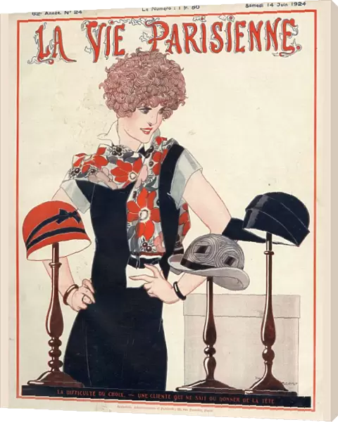 La Vie Parisienne 1924 1920s France Rene Vincent magazines hats womens shopping