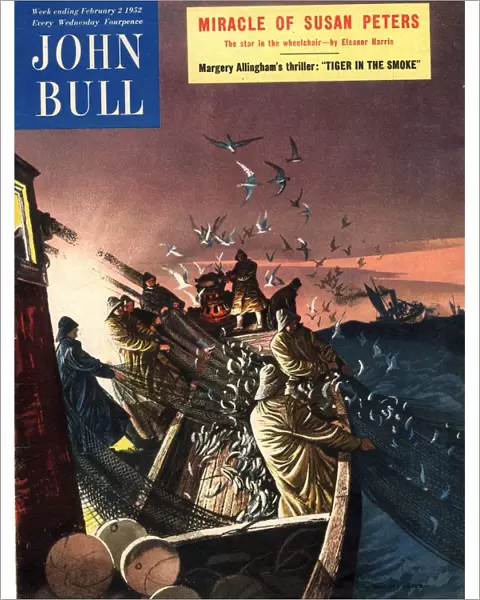 John Bull 1950s UK nautical fish fishing fisherman magazines Warning - small image size