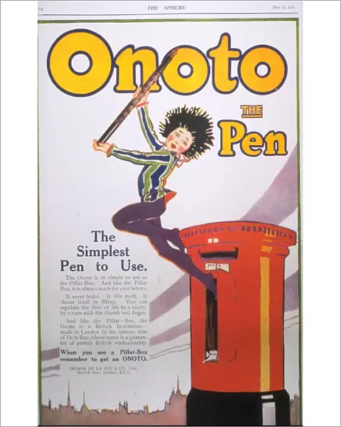 1920s UK pens pencils onoto post-boxes pillar boxes