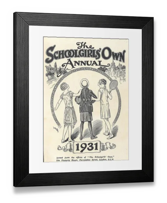 Framed Print : The Schoolgirls Own 1932 1930s UK mcitnt boarding schools girl Framed Print : The Schoolgirls Own 1932 1930s UK mcitnt boarding schools girl