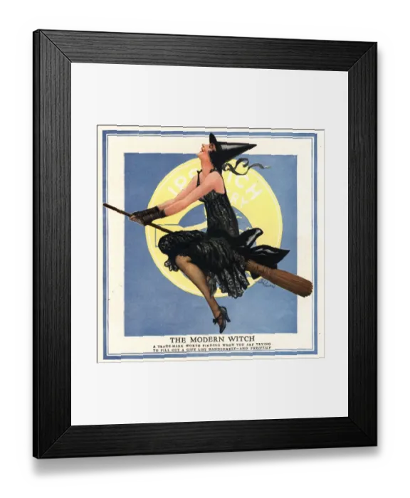 Framed Print : 1920s USA witches halloween Framed Print : 1920s USA witches halloween