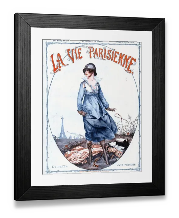 Framed Print : La Vie Parisienne 1918 1910s France glamour magazines Paris Eiffel Tower Framed Print : La Vie Parisienne 1918 1910s France glamour magazines Paris Eiffel Tower