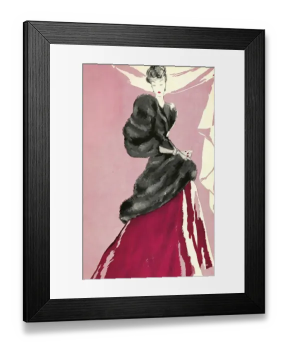 Framed Print : Womens Fashion 1930s 1939 1930s UK portraits fur womens