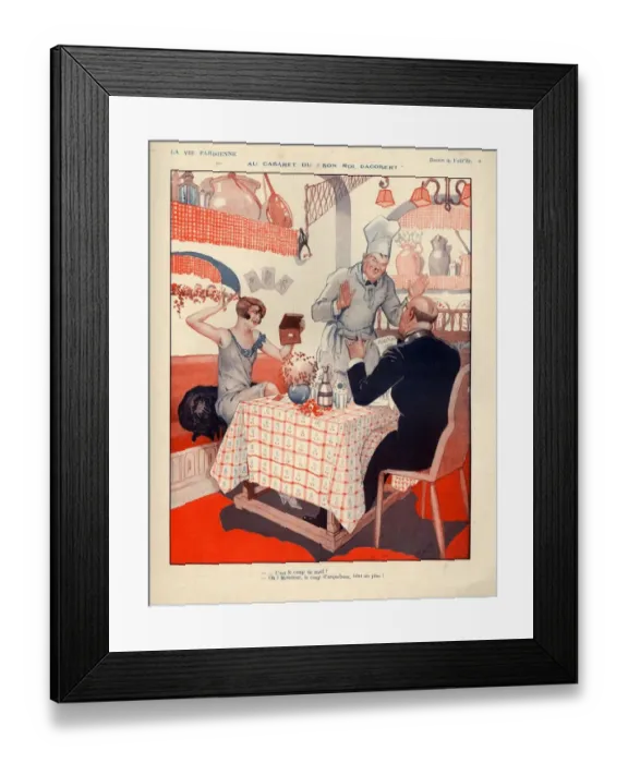 Framed Print : 1920s, France, La Vie Parisienne, Magazine Plate Framed Print : 1920s, France, La Vie Parisienne, Magazine Plate