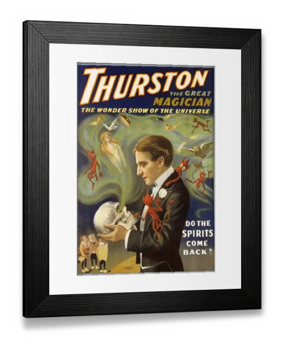Framed Print : Thurston the Magician 1920s UK mcitnt magic magicians Framed Print : Thurston the Magician 1920s UK mcitnt magic magicians