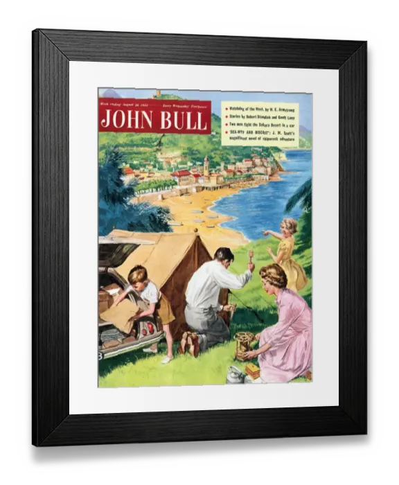 Framed Print : John Bull 1950s UK holidays tents camping beaches seaside seaside magazines Framed Print : John Bull 1950s UK holidays tents camping beaches seaside seaside magazines