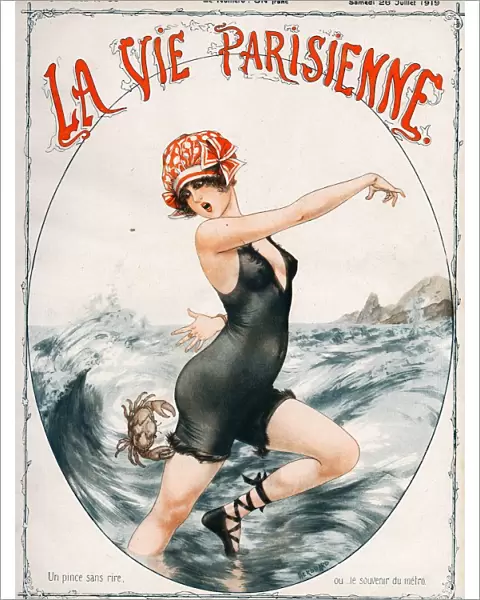 La Vie Parisienne 1919 1910s France Cheri Herouard magazines seaside holidays womens