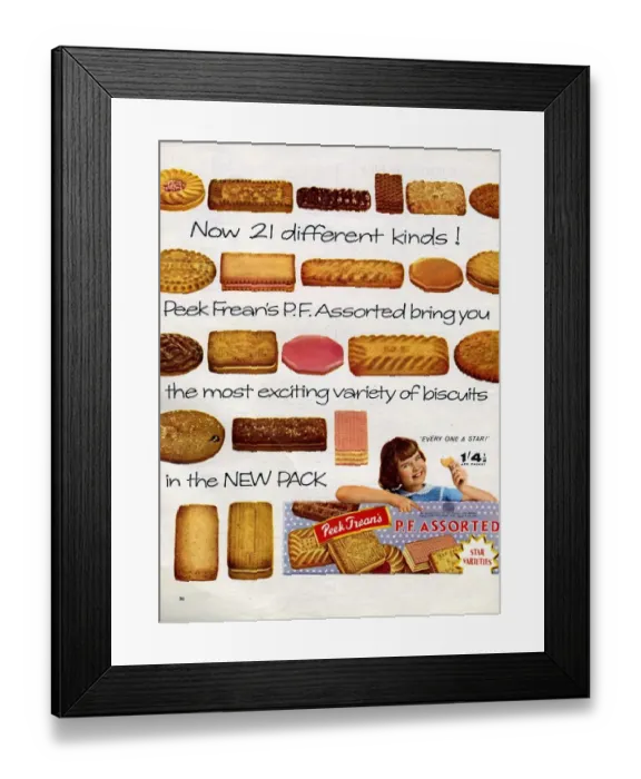 Framed Print : Peek Freans, 1960s, UK