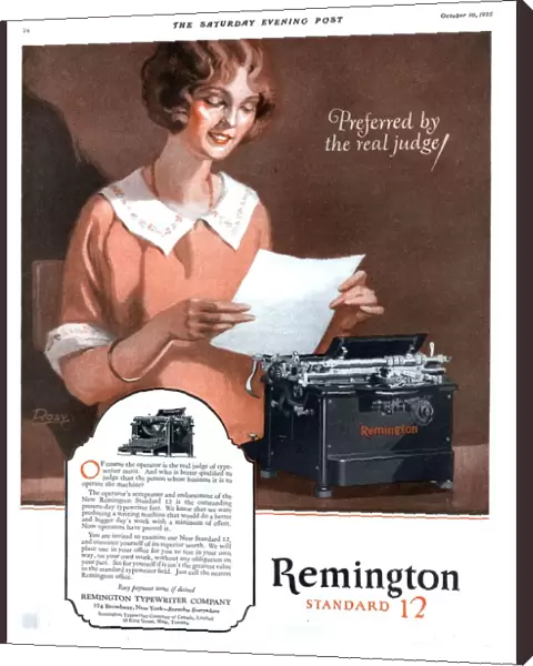 Remington Standard 12 1925 1920s USA typewriters secretary secretaries equipment