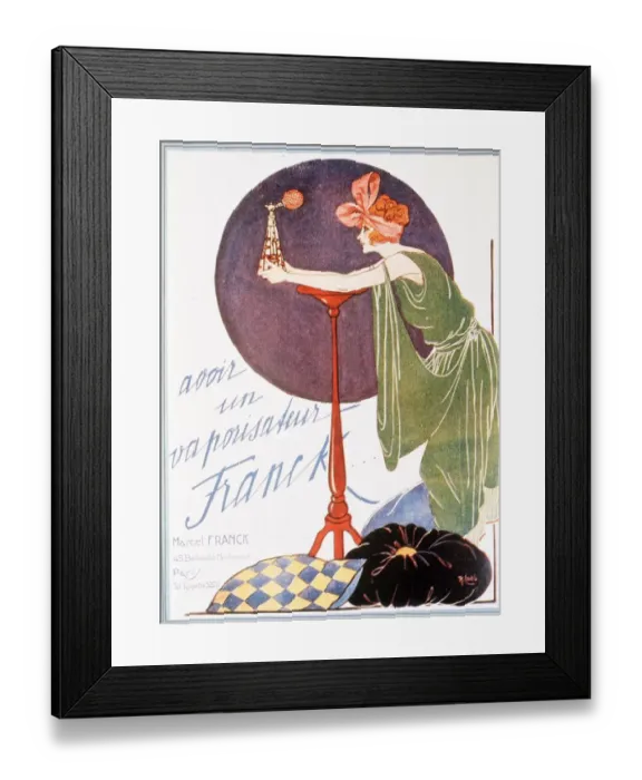 Framed Print : 1920s UK atomisers spraying womens art deco Framed Print : 1920s UK atomisers spraying womens art deco