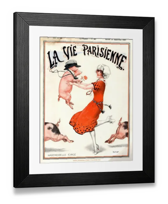 Framed Print : 1920s France La Vie Parisienne Magazine Cover Framed Print : 1920s France La Vie Parisienne Magazine Cover