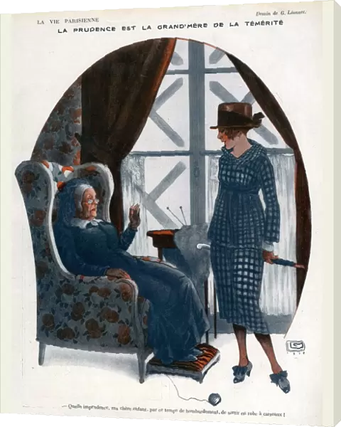 La Vie Parisienne 1918 1910s France Georges Leonnec illustrations elderly grandmothers