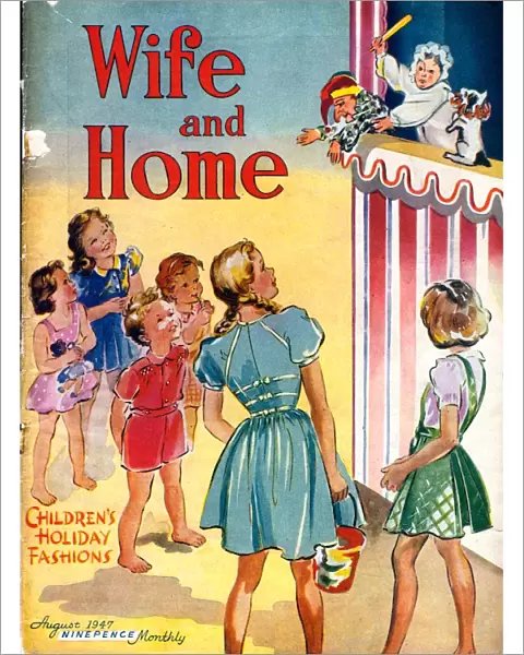 Wife and Home 1950s UK holidays seaside beaches seaside punch and judy shows magazines