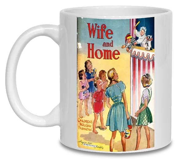 Wife and Home 1950s UK holidays seaside beaches seaside punch and judy shows magazines