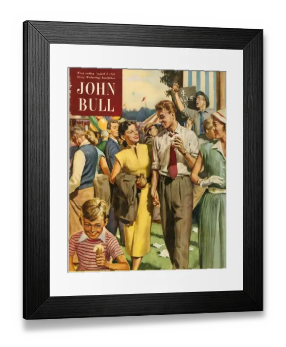 Framed Print : John Bull 1950s UK love fairs magazines funfairs Framed Print : John Bull 1950s UK love fairs magazines funfairs
