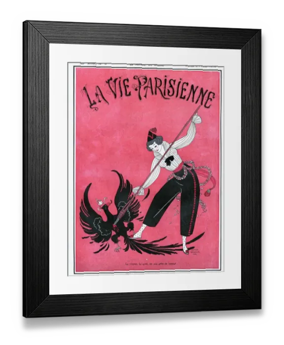 Framed Print : La Vie Parisienne 1915 1910s France glamour erotica by george barbier magazines anti Framed Print : La Vie Parisienne 1915 1910s France glamour erotica by george barbier magazines anti