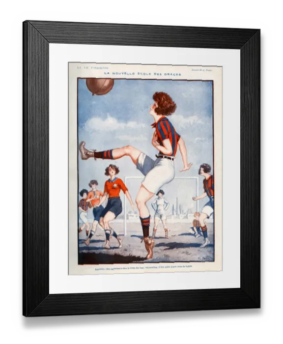 Framed Print : La Vie Parisienne 1922 1920s France Georges Pavis illustrations women woman playing Framed Print : La Vie Parisienne 1922 1920s France Georges Pavis illustrations women woman playing