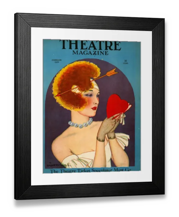 Framed Print : 1920s USA love magazines
