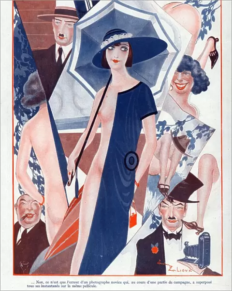 La Vie Parisienne 1923 1920s France Zaliouk illustrations erotica Cubist womens hats