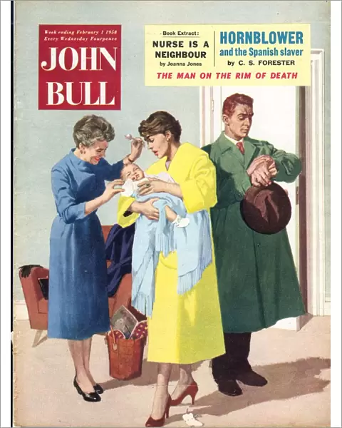 John Bull 1950s UK babies grandparents impatience grandmother magazines baby grandma