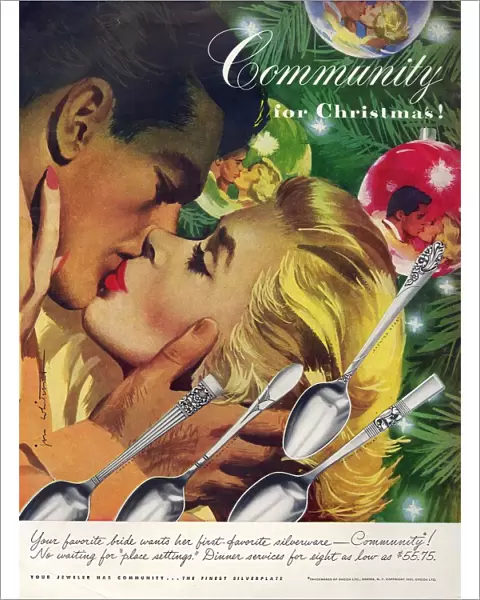 Community Cutlery 1951 1950s USA kissing kisses