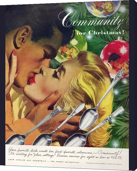 Community Cutlery 1951 1950s USA kissing kisses