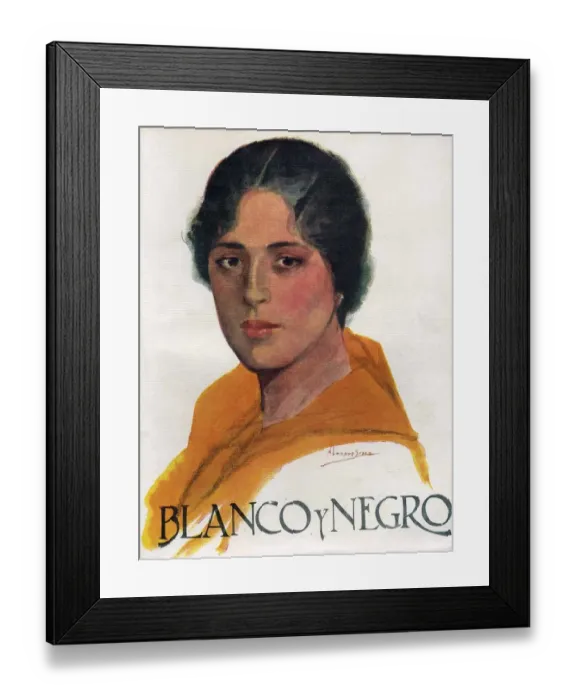 Framed Print : Blanco y Negro 1921 1920s Spain cc portraits magazines