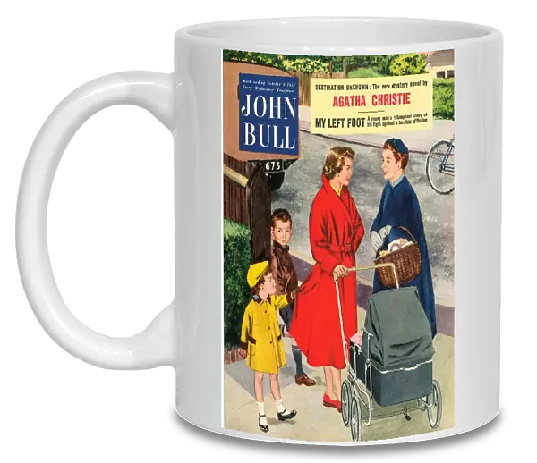 John Bull 1950s UK mothers prams gossiping walking babies magazines baby