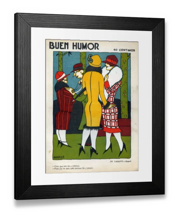 Framed Print : Buen Humor 1926 1920s Spain cc magazines Framed Print : Buen Humor 1926 1920s Spain cc magazines