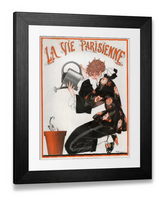 Framed Print : 1920s France La Vie Parisienne Magazine Cover