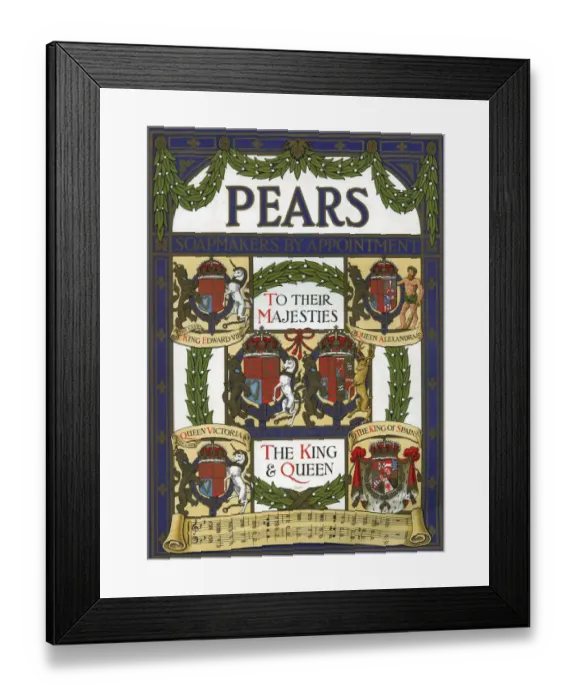 Framed Print : Pears Annual 1911 1910s UK cc kings queens Framed Print : Pears Annual 1911 1910s UK cc kings queens